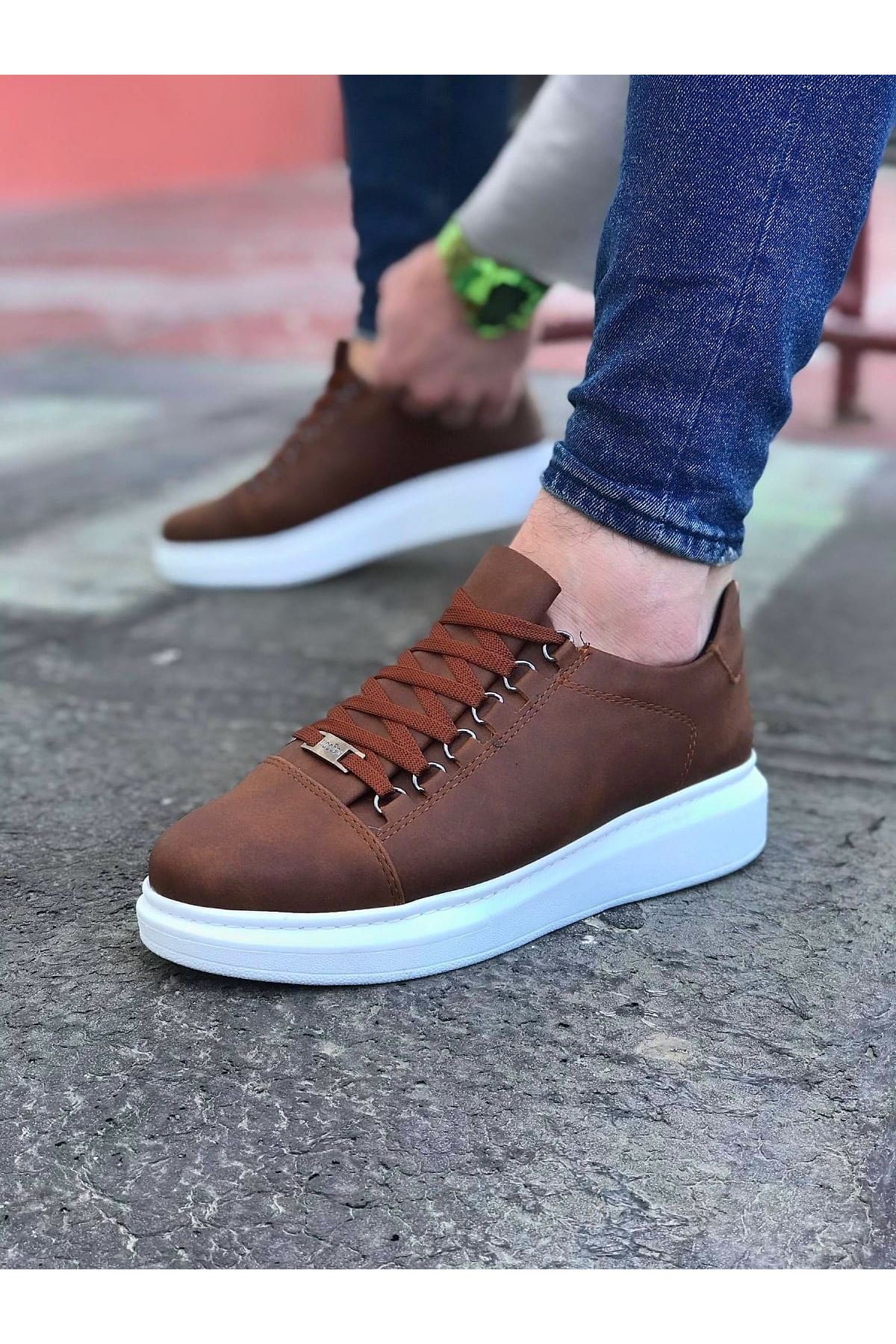 0000802-wagoon-wg08-taba-duz-erkek-casual-ayakkabi.jpeg Taba Düz Erkek Casual Ayakkabı - Görsel 1