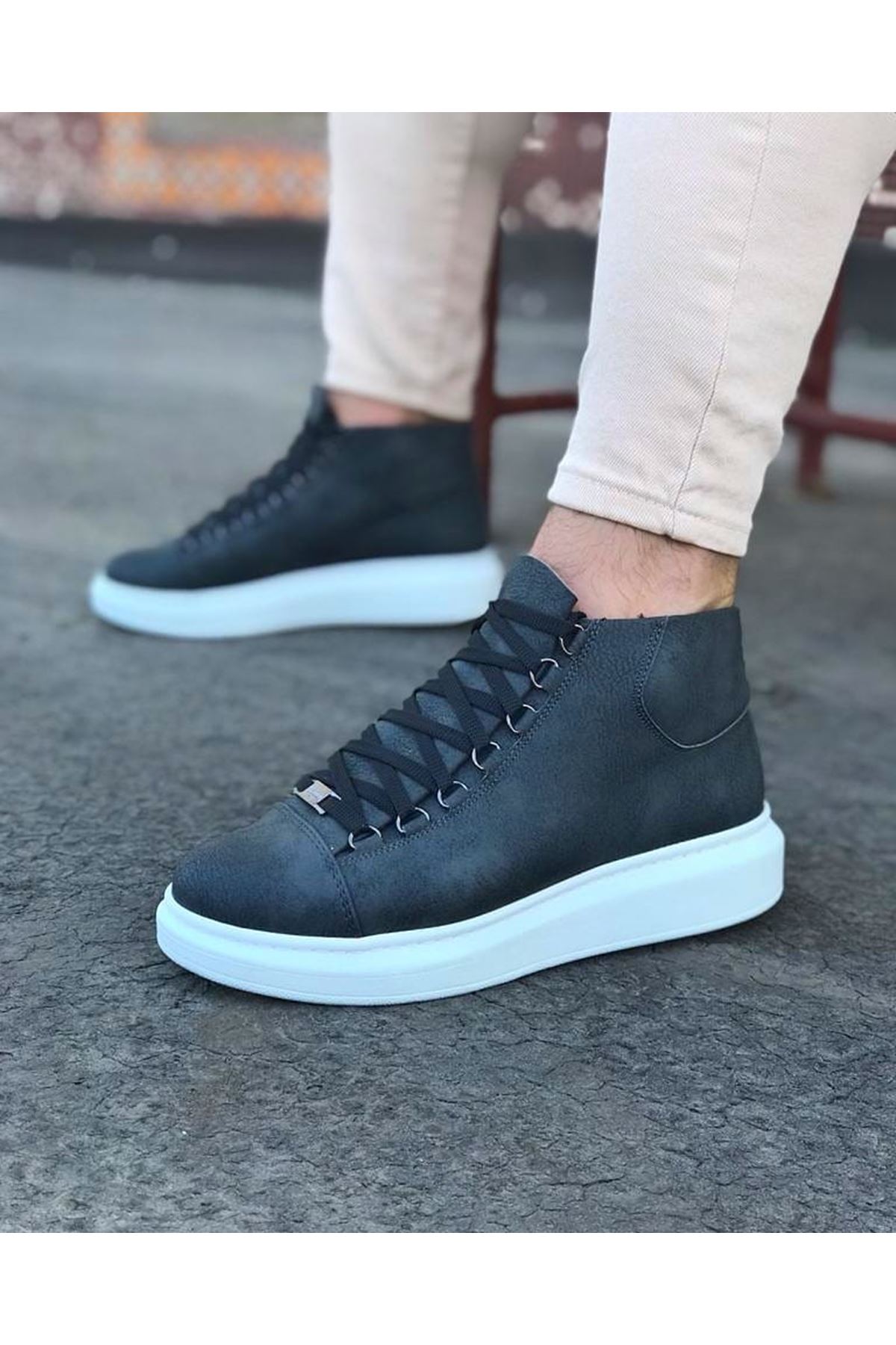 0001127-wagoon-wg032-gri-bagcikli-sneakers-yarim-bilek-bot.jpeg Gri Bağcıklı Snes Yarım Bilek Bot - Görsel 1