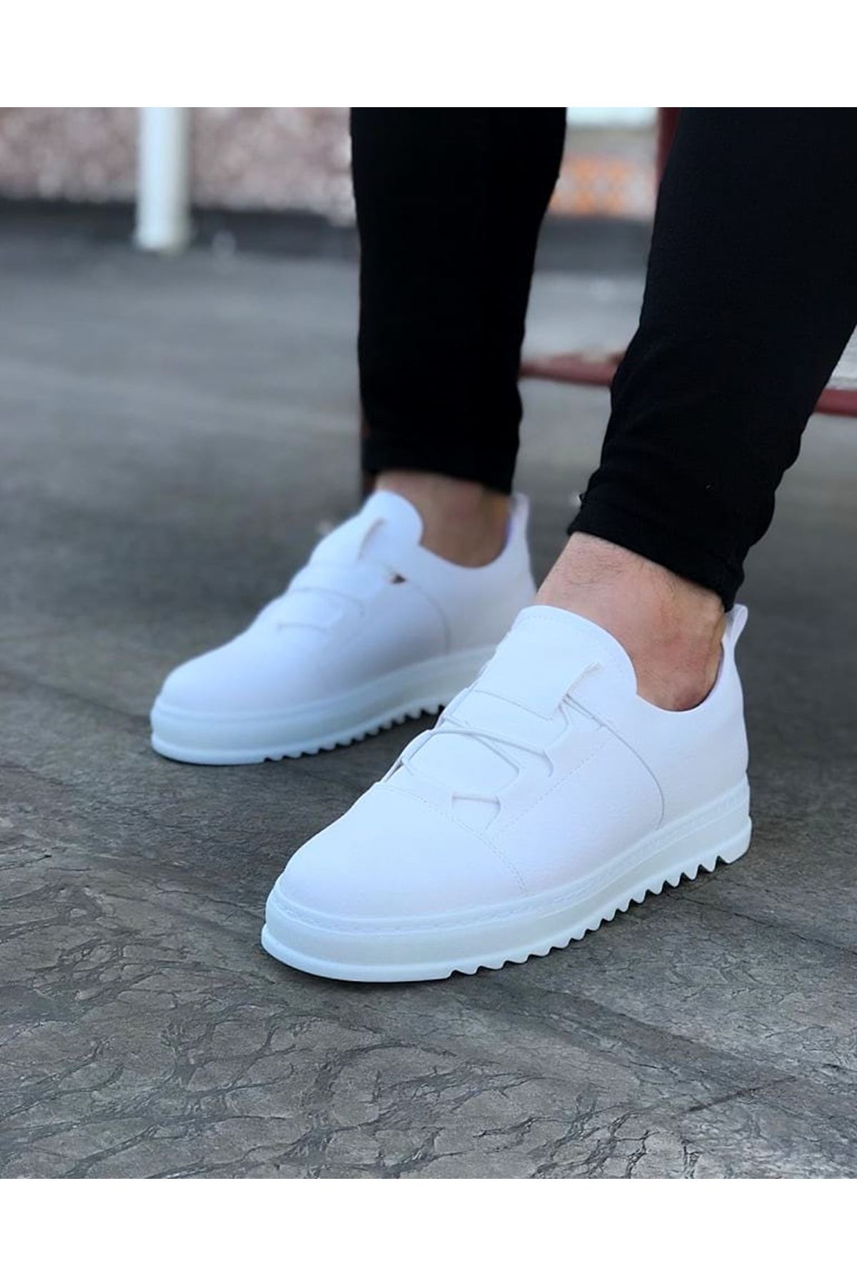 0001177-wagoon-wg036-beyaz-erkek-casual-ayakkabi.jpeg Beyaz Erkek Casual Ayakkabı - Görsel 1