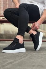 Siyah Kot Kumaş Erkek Casual Ayakkabı - Görsel 2