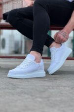 Beyaz Kot Kumaş Erkek Casual Ayakkabı - Görsel 2