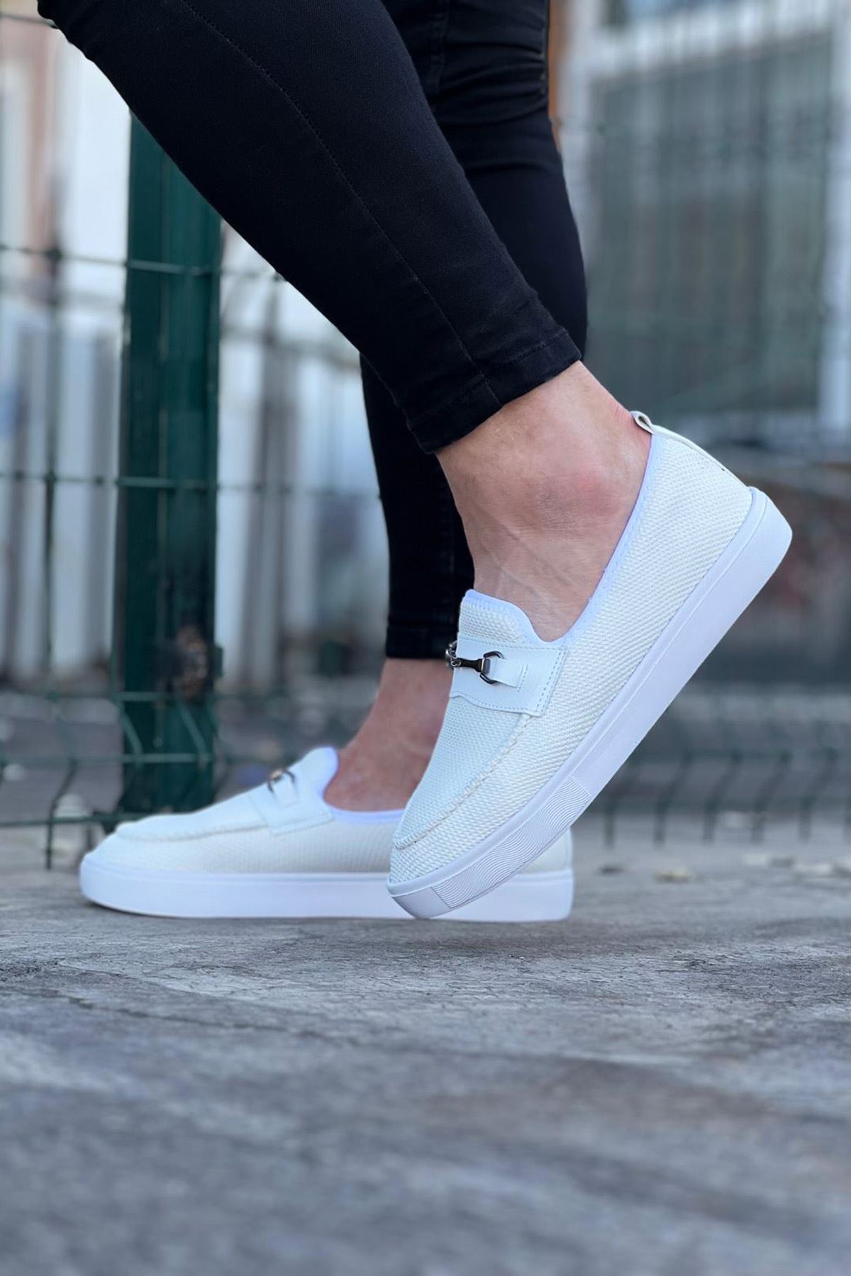 0002889-wagoon-wg060-beyaz-triko-babet-erkek-casual-ayakkabi.jpeg Beyaz Triko Babet Erkek Casual Ayakkabı - Görsel 1