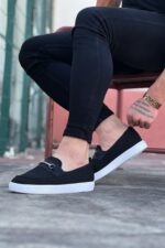 Siyah Triko Babet Erkek Casual Ayakkabı - Görsel 2