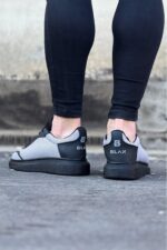 Gri Siyah Triko Erkek Casual Ayakkabı - Görsel 3