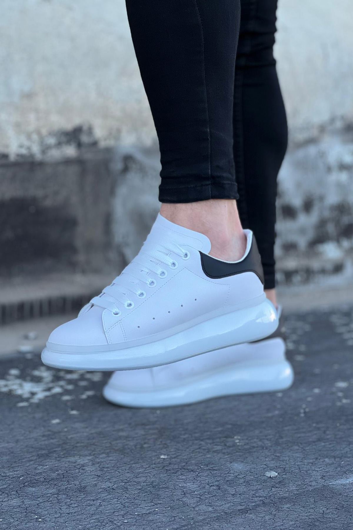 0002952-wagoon-wg095-beyaz-siyah-erkek-casual-ayakkabi.jpeg Beyaz Siyah Erkek Casual Ayakkabı - Görsel 1