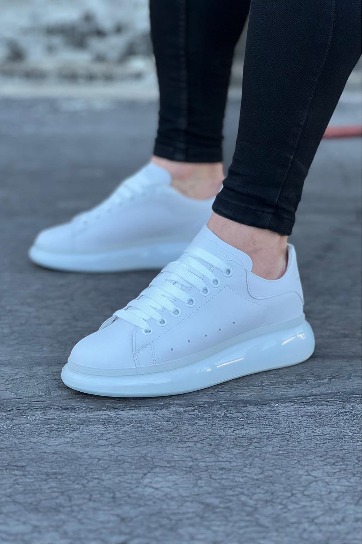 0003038-wagoon-wg095-beyaz-erkek-casual-ayakkabi.jpeg Beyaz Erkek Casual Ayakkabı - Görsel 1