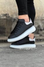 Siyah Beyaz Erkek Casual Ayakkabı - Görsel 2