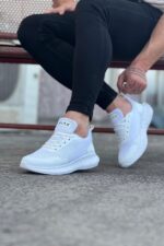Beyaz Triko Erkek Spor Ayakkabı - Görsel 3
