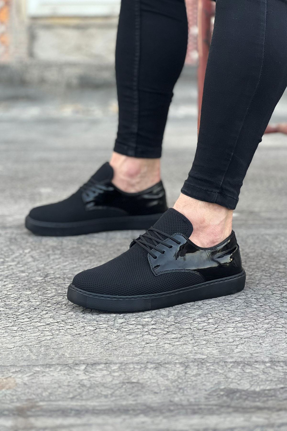 0003118-wagoon-wg016-komur-rugan-triko-erkek-casual-ayakkabi.jpeg Kömür Rugan Triko Erkek Casual Ayakkabı - Görsel 1