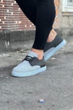 Gri Triko Erkek Casual Ayakkabı - Görsel 3