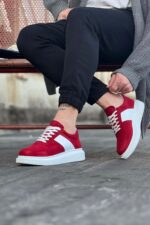 Kırmızı Süet Erkek Casual Ayakkabı - Görsel 2