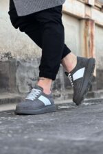 Gri Süet Erkek Casual Ayakkabı - Görsel 3