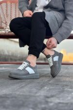 Gri Süet Erkek Casual Ayakkabı - Görsel 2