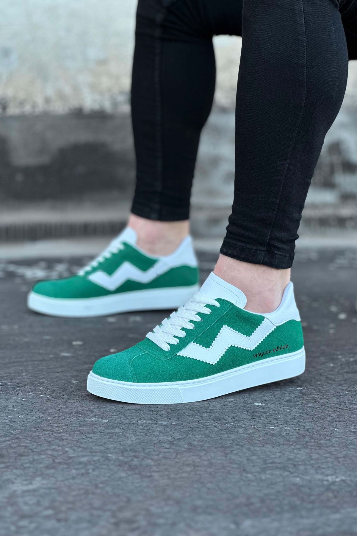 0003220-wagoon-wg160-yesil-erkek-casual-ayakkabi.jpeg Yeşil Erkek Casual Ayakkabı - Görsel 1