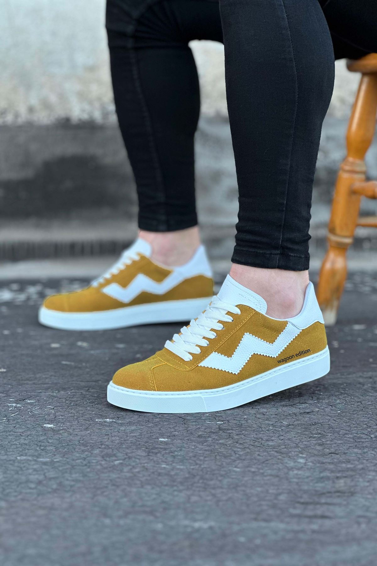 0003226-wagoon-wg160-sari-erkek-casual-ayakkabi.jpeg Sarı Erkek Casual Ayakkabı - Görsel 1
