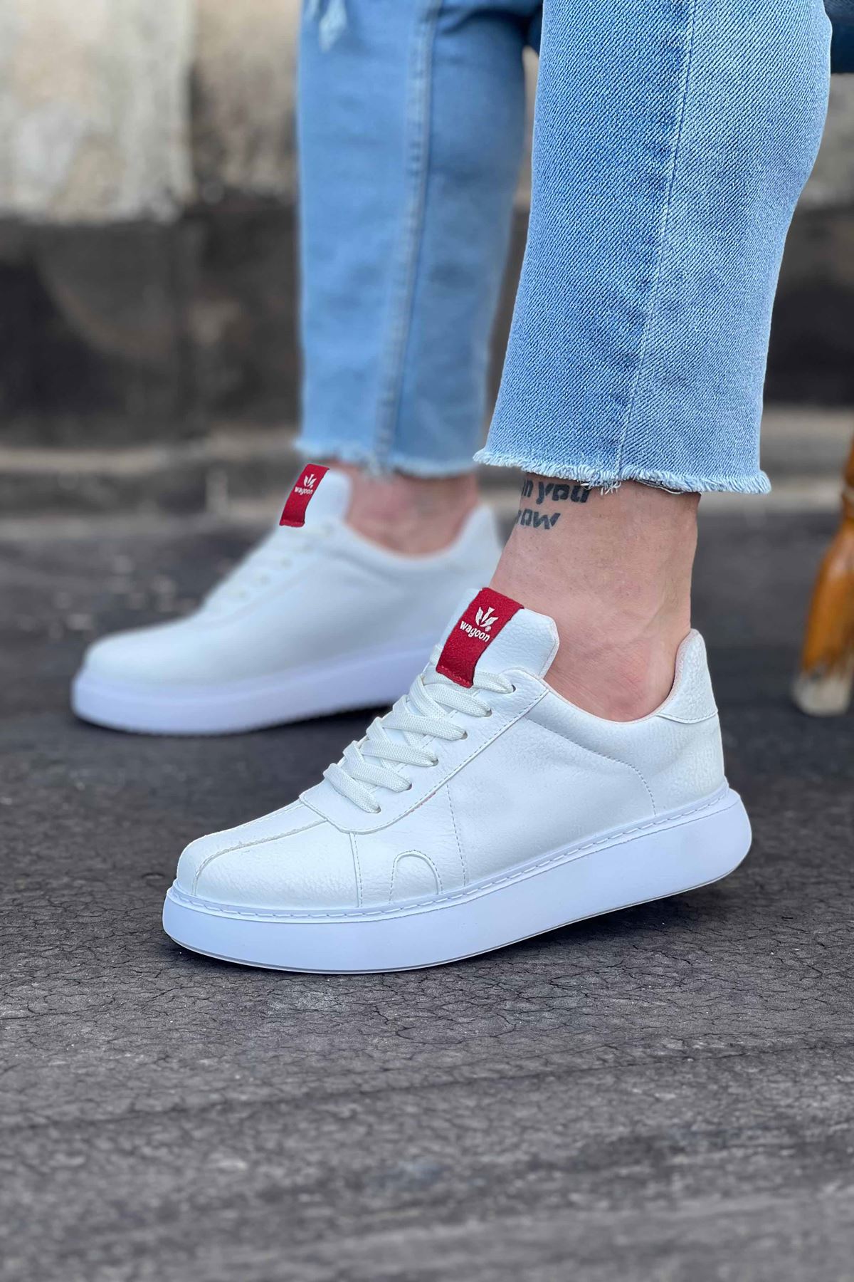 0003296-wagoon-wg040-beyaz-erkek-casual-ayakkabi.jpeg Beyaz Erkek Casual Ayakkabı - Görsel 1