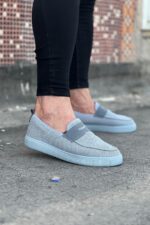 Gri Triko Babet Erkek Casual Ayakkabı - Görsel 2