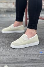 Bej Triko Babet Erkek Casual Ayakkabı - Görsel 2