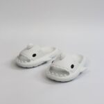 Köpekbalığı Beyaz Unisex Tam Ortopedik Terlik Shark Slides Cuk