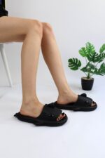 Köpekbalığı Siyah Unisex Tam Ortopedik Terlik Shark Slides - Görsel 4