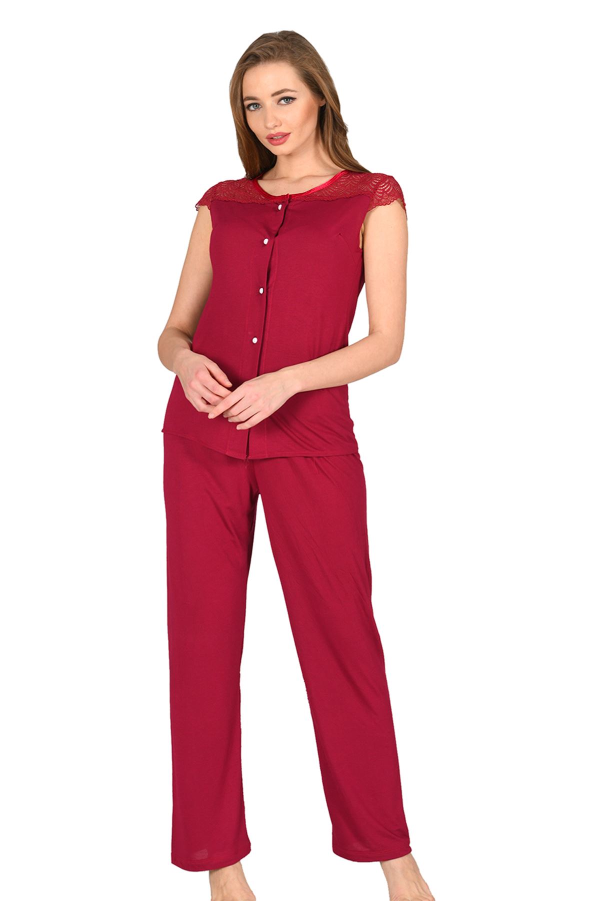 0010607-bordo-penye-pijama-takimi-1632.jpeg Bordo Penye Pijama Takımı - Görsel 1