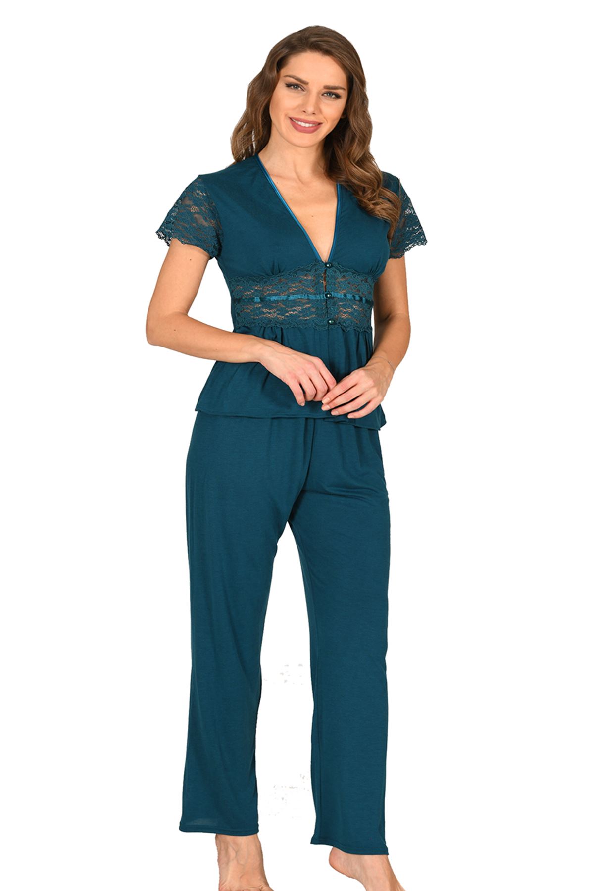 0010608-petrol-yesili-penye-pijama-takimi-1633.jpeg Petrol Yeşili Penye Pijama Takımı - Görsel 1