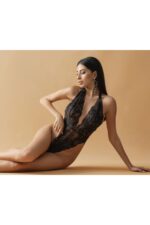 Siyah Dantelli Fantezi Bodysuit - Görsel 3