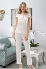 Pudra Penye Pijama Takımı - Görsel 2