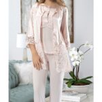 Pudra Penye Pijama Takımı