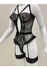 Afrodit Siyah Sexy Jartiyer Takım -1050 - Görsel 4