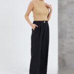 Kadın Beli Lastikli Pzzo Pantolon