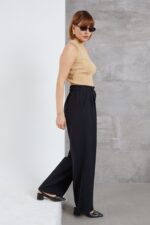 Kadın Beli Lastikli Pzzo Pantolon - Görsel 4