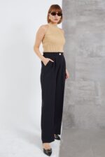 Kadın Beli Lastikli Pzzo Pantolon - Görsel 5