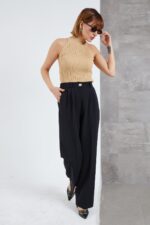Kadın Beli Lastikli Pzzo Pantolon - Görsel 6