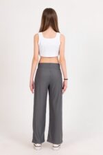 Kız Çuk Düğme Detaylı Pantolon - Görsel 6