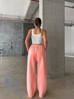 3 iplik şardonlu oversize eşofman somon - Görsel 2