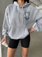 3 iplik şardonlu oversize kafa baskılı sweat gri - Görsel 3