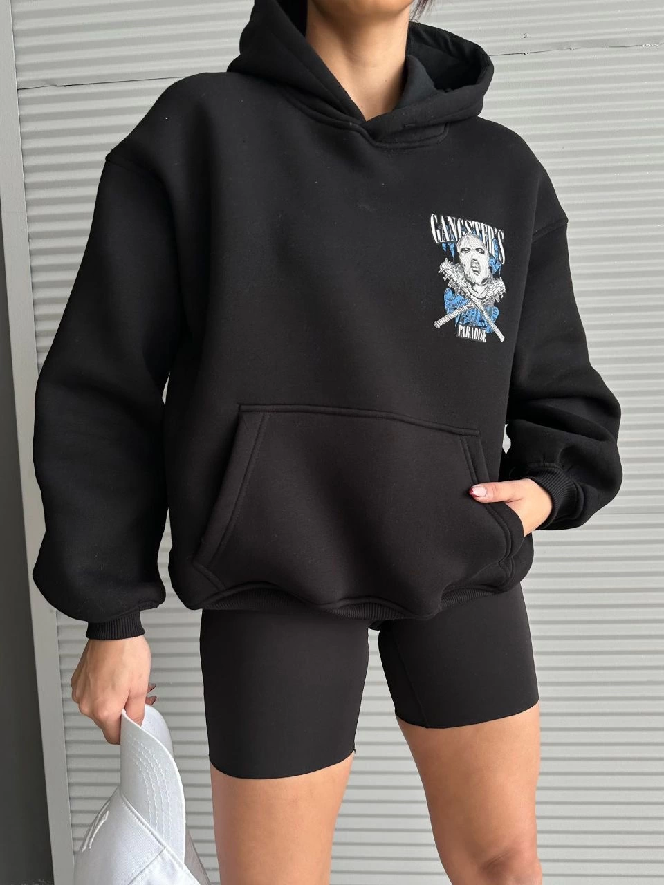 6855b16630cf1-50244117-sw960sh1280.png 3 iplik şardonlu oversize kafa baskılı sweat siyah - Görsel 1