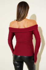 Madonna Çapraz Yaka Bluz Bordo - Görsel 2