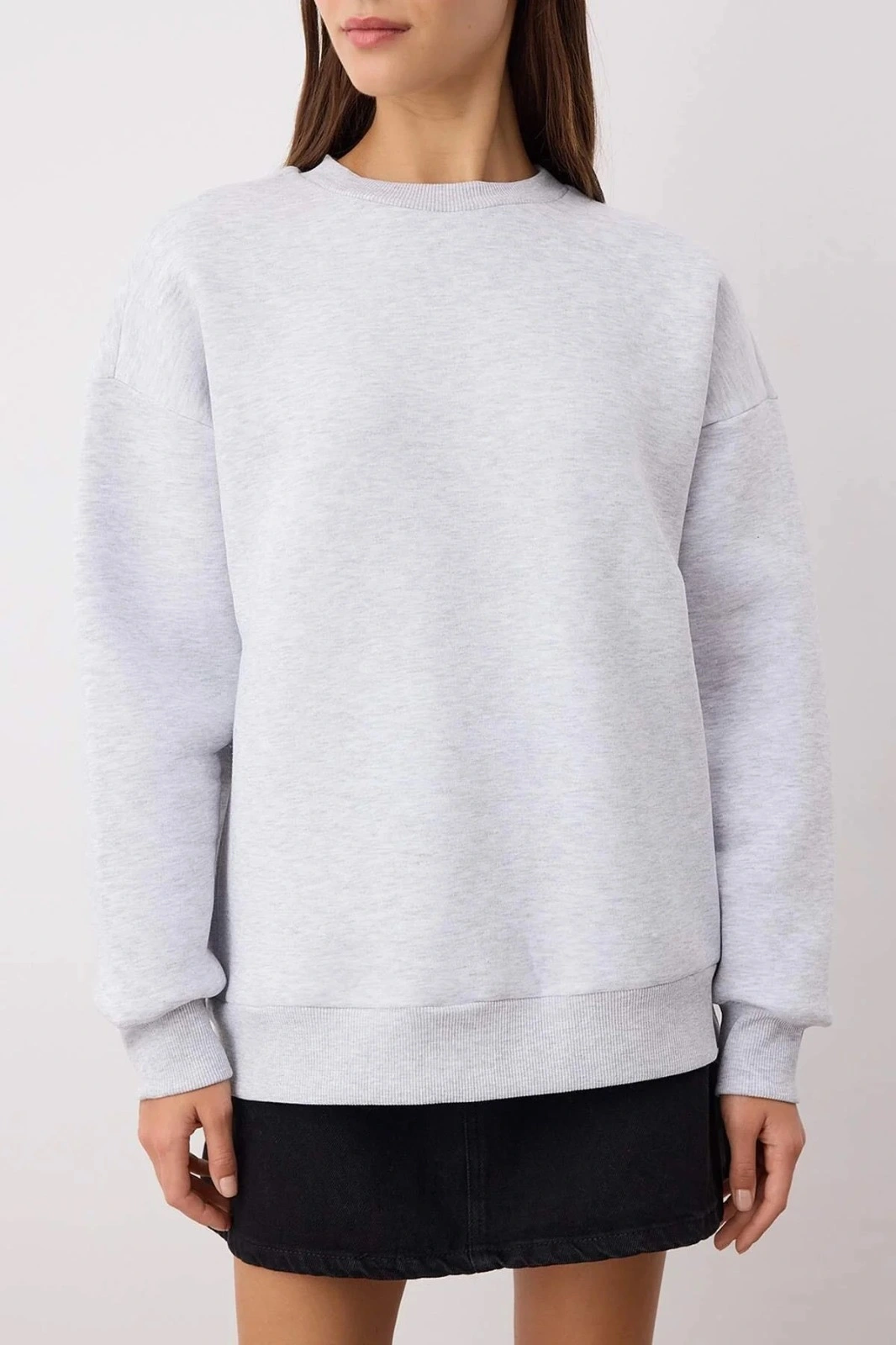 693036ae6cf26-76369739-sw1066sh1600.png 3 iplik şardonlu bisiklet yaka sweatshirt gri - Görsel 1