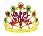 Altın Renk Happy Birthday Yazılı Ayarlı Doğum Günü Tacı - Görsel 2
