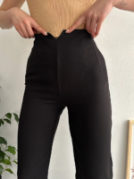 Atlas fletolu pantolon siyah - Görsel 2