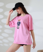 Ayıcıklı oversize tişört - Görsel 3
