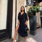 Ayrobin midi elbise