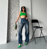 Baggy süper taş bıyık yı kahve tint jeans pantolon - Görsel 4