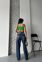 Baggy süper taş bıyık yı kahve tint jeans pantolon - Görsel 2