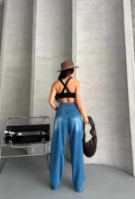 Baggy süper taş bıyık yı mavi jeans pantolon - Görsel 2