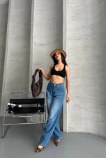 Baggy süper taş bıyık yı mavi jeans pantolon - Görsel 5
