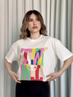 Baskılı crop tişört - Görsel 2