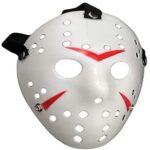 Beyaz Kırmızı Çizgili Hokey Jason / Hannibal Maskesi - Görsel 4